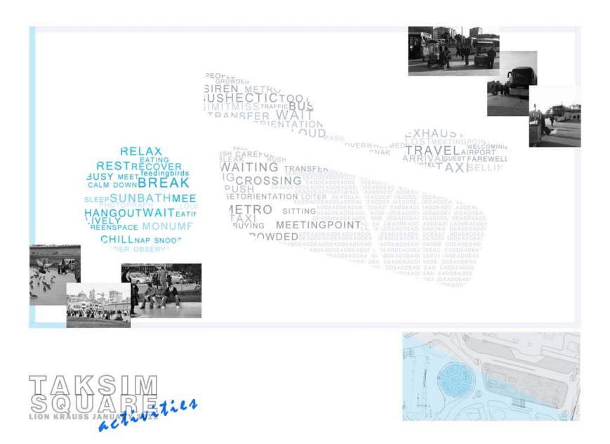 A mapping of users' activities in Taksim square by student Lion Krauss.