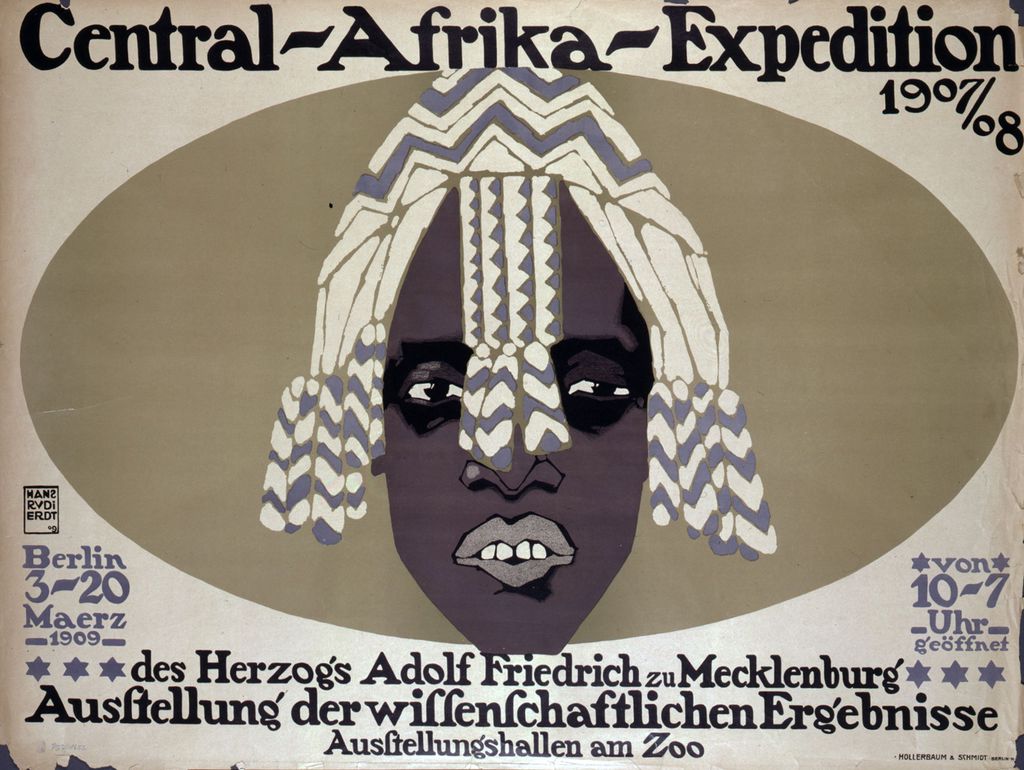 Plakat zur Ausstellung "Central-Afrika-Expedition 1907/08"